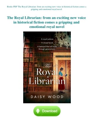 Books PDF The Royal Librarian from an exciting new voice in historical fiction comes a gripping and
