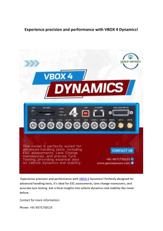 experience precision and performance with vbox
