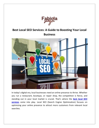 Best Local SEO Services: A Guide to Boosting Your Local Business