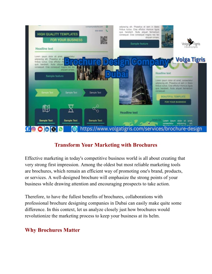 transform your marketing with brochures