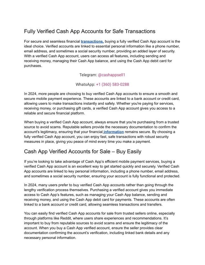 fully verified cash app accounts for safe