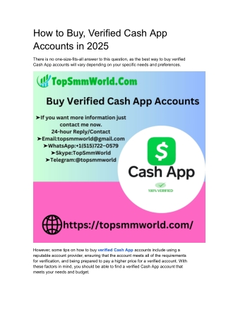 How to Buy, Verified Cash App Accounts in 2025