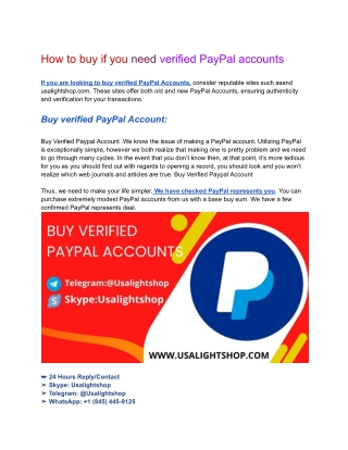 Buy verified PayPal Account_