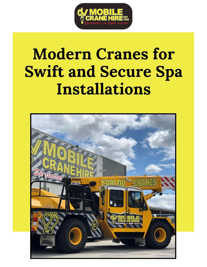 modern cranes for swift and secure