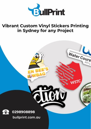 Vibrant Custom Vinyl Stickers Printing in Sydney for any Project