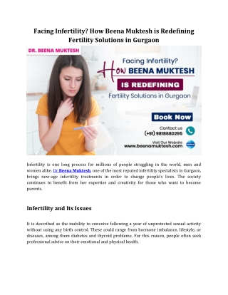 Facing Infertility? How Beena Muktesh is Redefining Fertility Solutions in Gurga