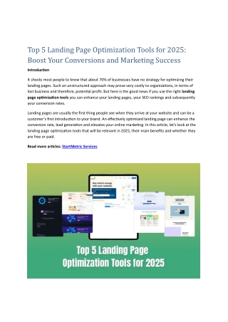 Top 5 Landing Page Optimization Tools for 2025