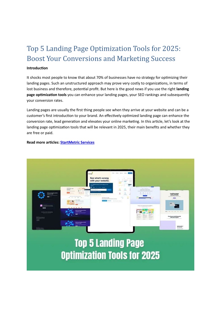 top 5 landing page optimization tools for 2025