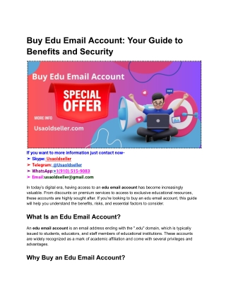 Buy Edu Email Account_ Your Guide to Benefits and Security
