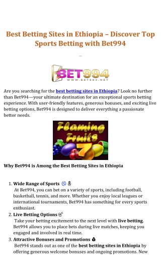 Best betting sites in ethiopia