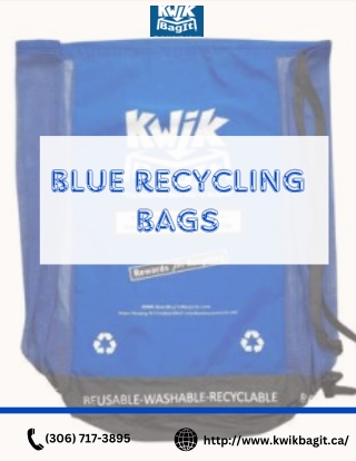 Blue Recycling Bags – Durable & Eco-Friendly Waste Solutions