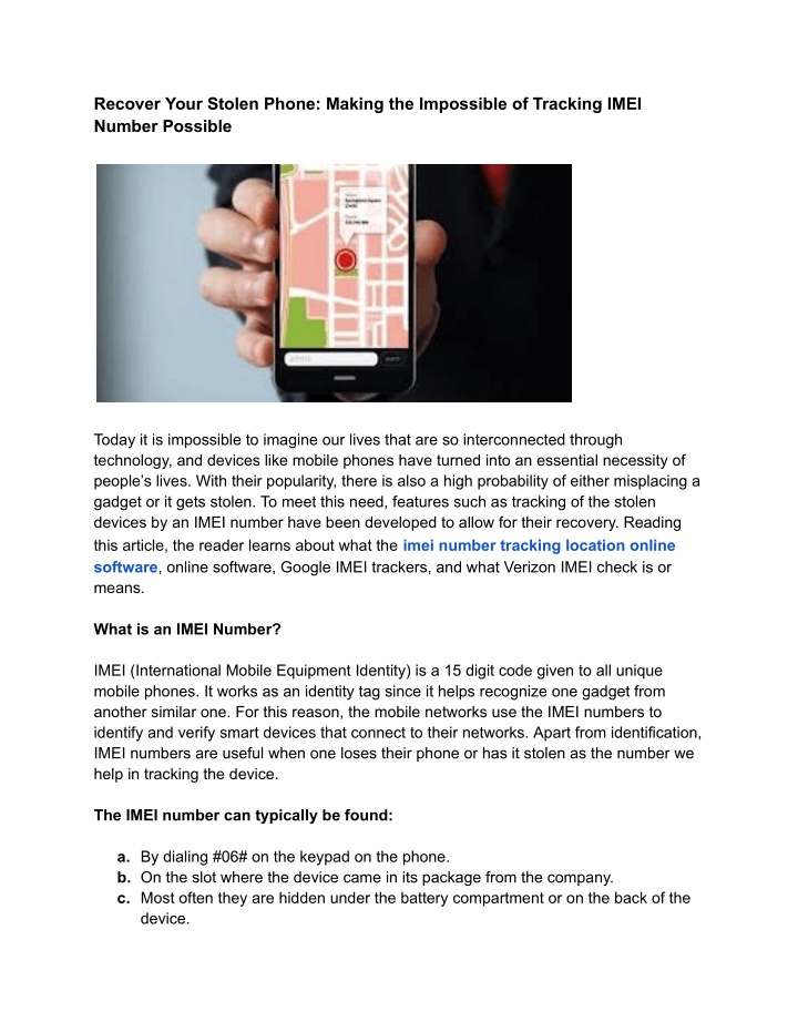 recover your stolen phone making the impossible