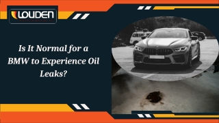 Is It Normal for a BMW to Experience Oil Leaks