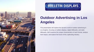 Outdoor Advertising in Los Angeles