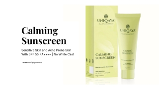 Sensitive Skin and Acne Prone Skin Sunscreen in India