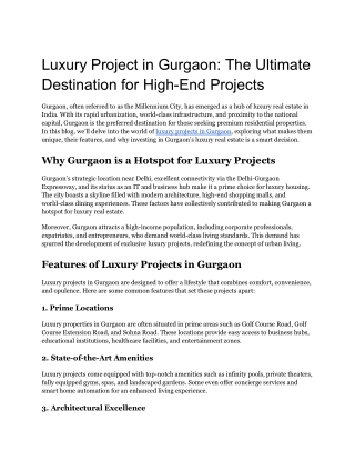 Exploring the Luxury Projects in Gurgaon_ A Glimpse into the Future of Upscale Living (1)