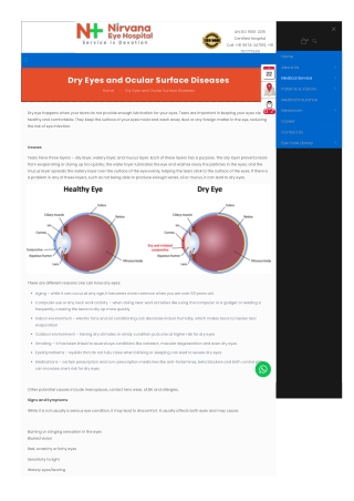 Eye Care Hospital in Bhubaneswar-Dry Eyes and Ocular Surface Diseases Treatment