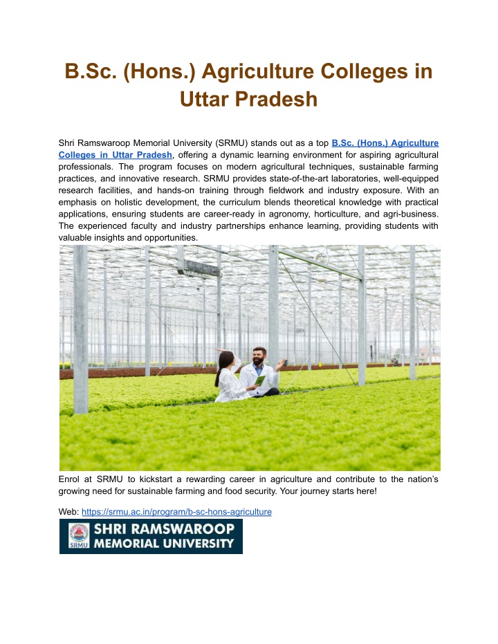 b sc hons agriculture colleges in uttar pradesh