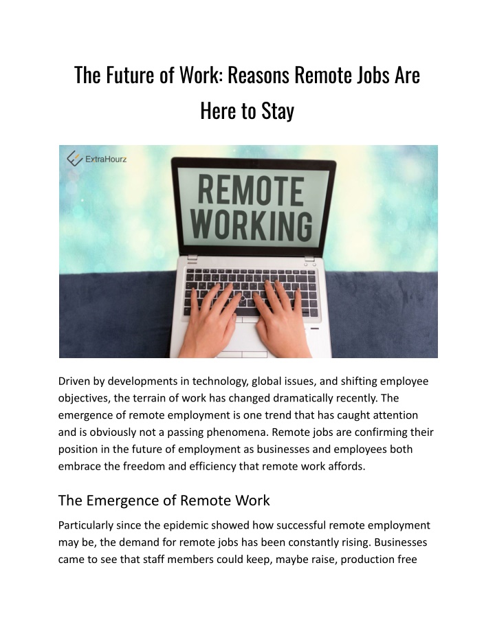 the future of work reasons remote jobs are here