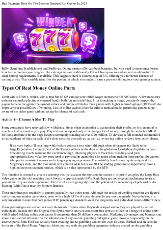 best payment slots on the internet greatest