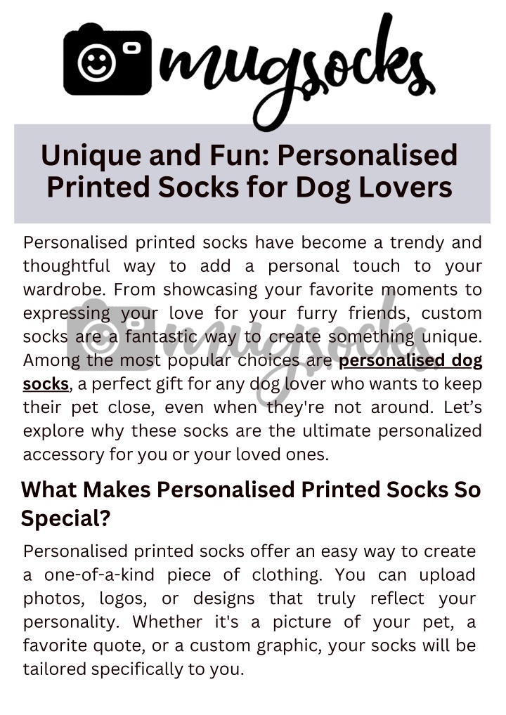 unique and fun personalised printed socks