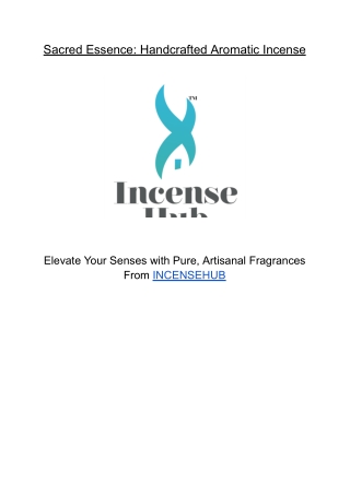 sacred essence handcrafted aromatic incense