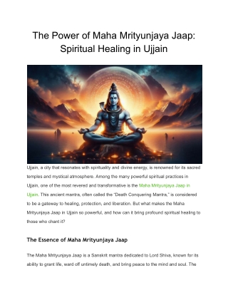 The Power of Maha Mrityunjaya Jaap_ Spiritual Healing in Ujjain