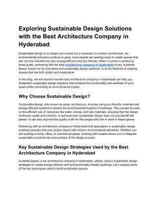 exploring sustainable design solutions with