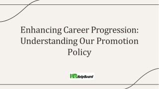 enhancing career progression understanding our promotion policy