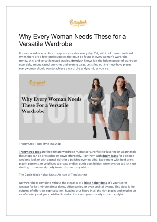 Why Every Woman Needs These for a Versatile Wardrobe