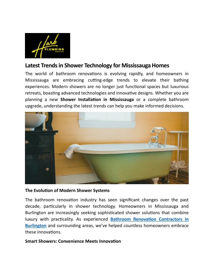 latest trends in shower technology