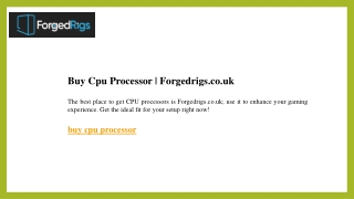 buy cpu processor forgedrigs co uk
