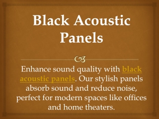 Black Acoustic Panels