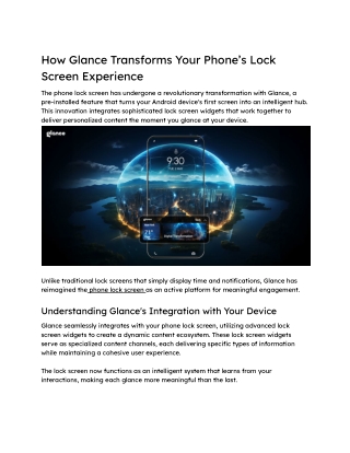 How Glance Transforms Your Phone’s Lock Screen Experience (1)