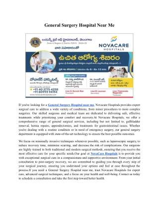 General Surgery Hospital Near Me
