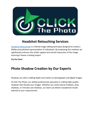Headshot Retouching Services