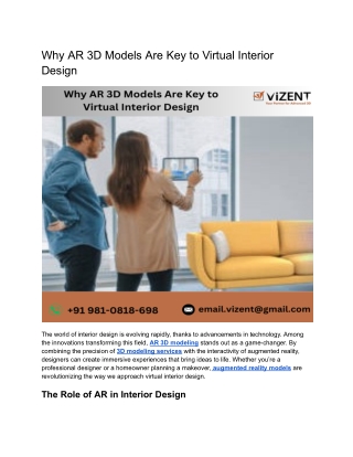 why ar 3d models are key to virtual interior