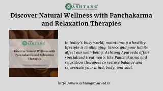 discover natural wellness with panchakarma and relaxation therapies