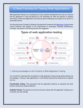 12 Best Practices for Testing Web Applications