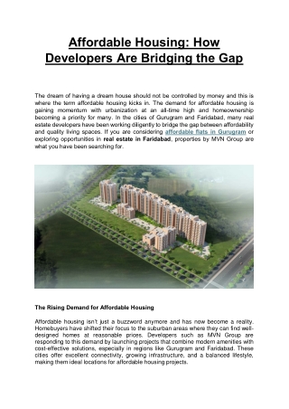affordable housing how developers are bridging