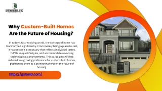 why custom built homes