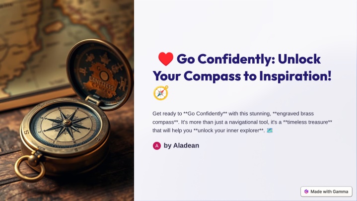 go confidently unlock your compass to inspiration