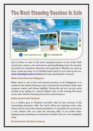 most stunning beaches in Asia