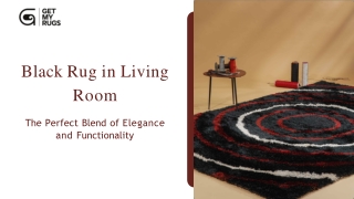 black rug in living room