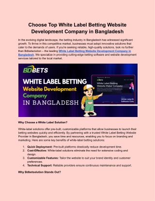 choose top white label betting website