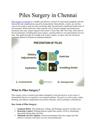 Piles Surgery in Chennai