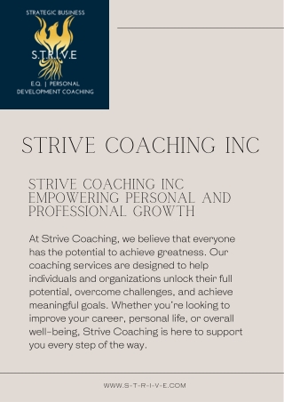 strive coaching inc