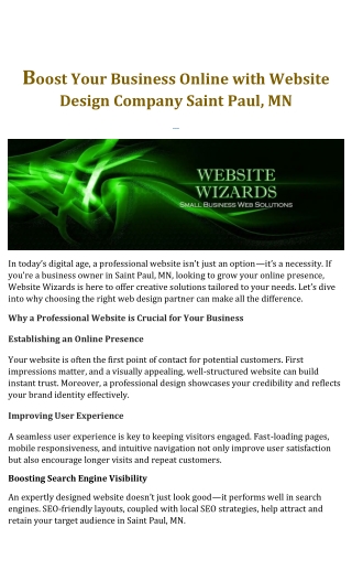 Website Design Company Saint Paul, MN