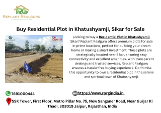 Buy Residential Plot in Khatushyamji, Sikar for Sale with Replant Realguru