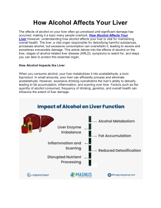 How Alcohol Affects Your Liver